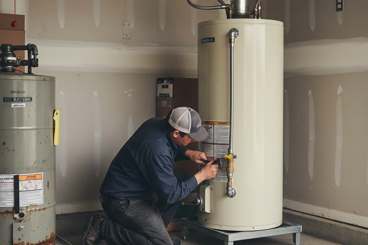 Water heater and shutoff valve replacement in Bonneau